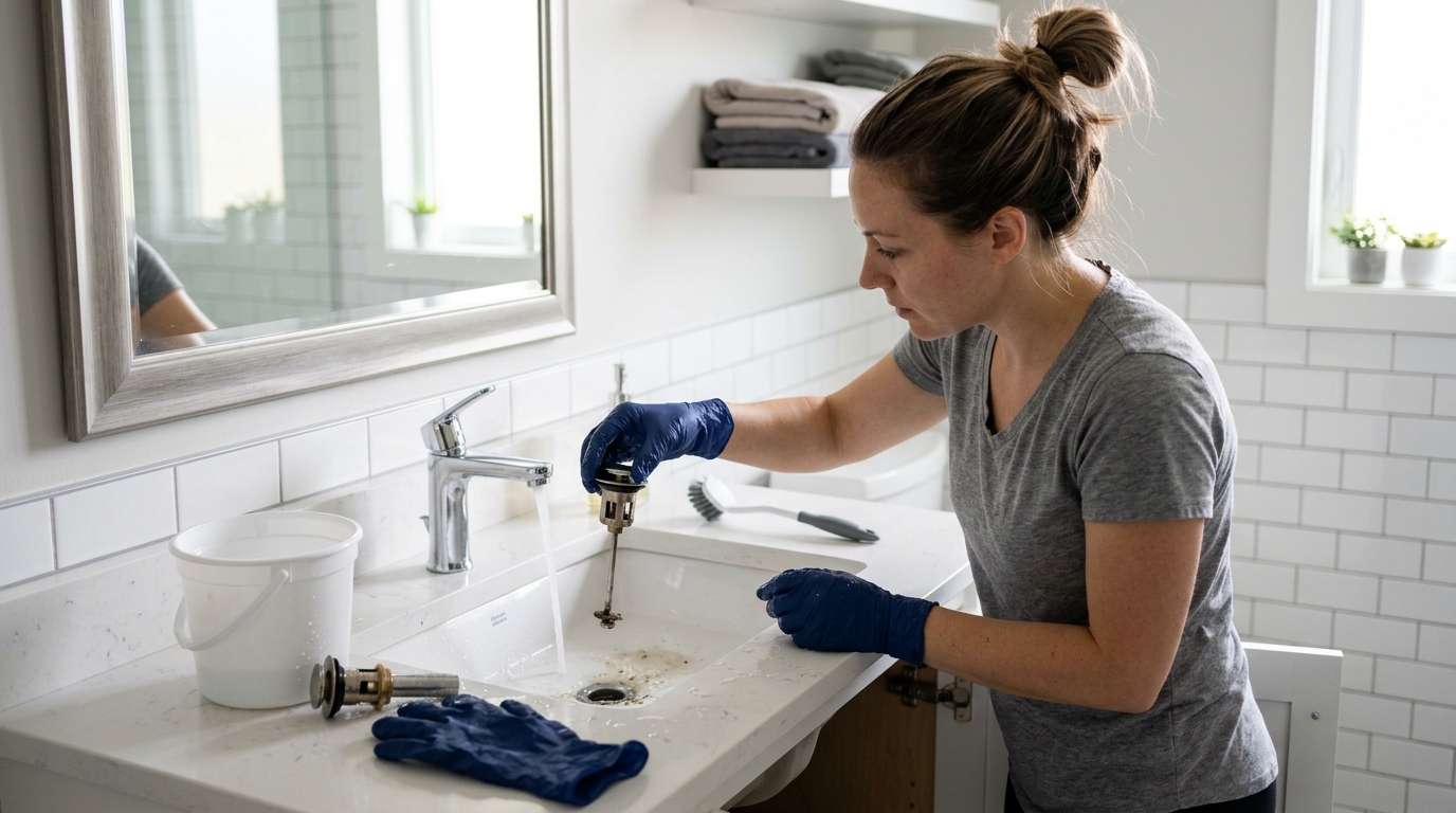 How to Stop a Slow Bathroom Sink Drain