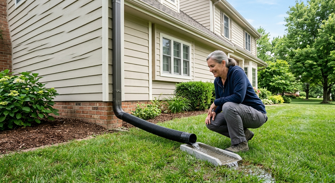 Checking that runoff drains away from the foundation.