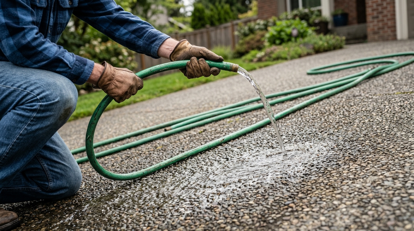 Draining the hose before storage