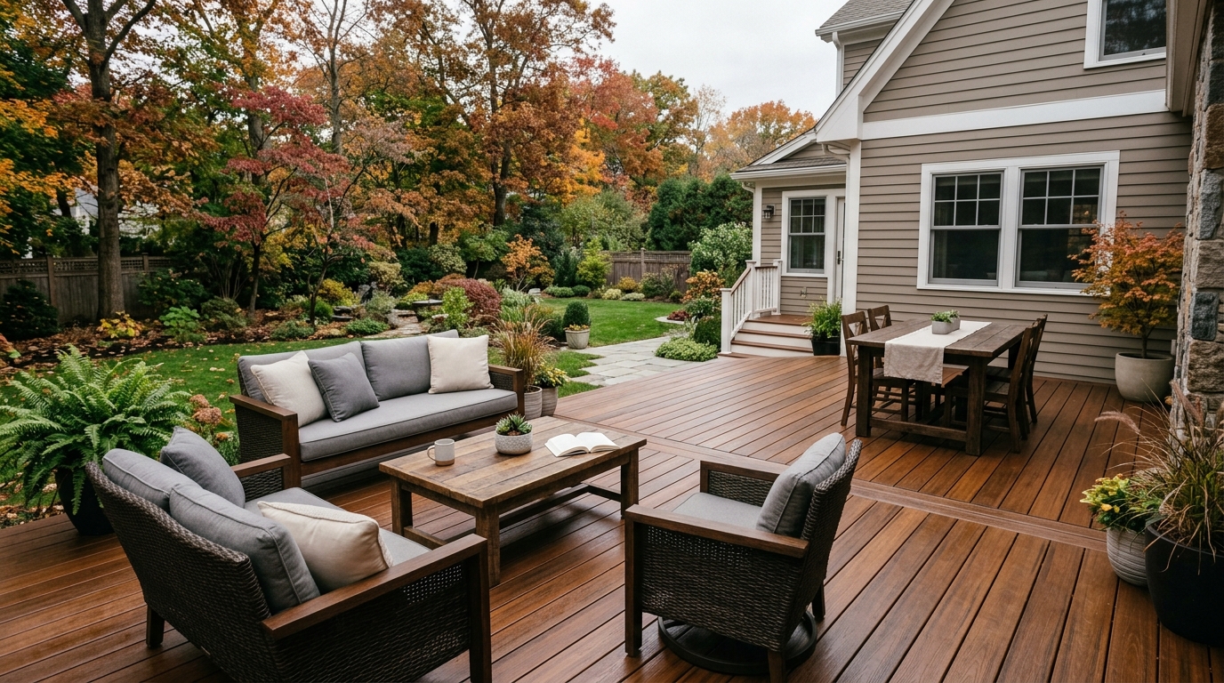 Finished sealed deck ready for winter