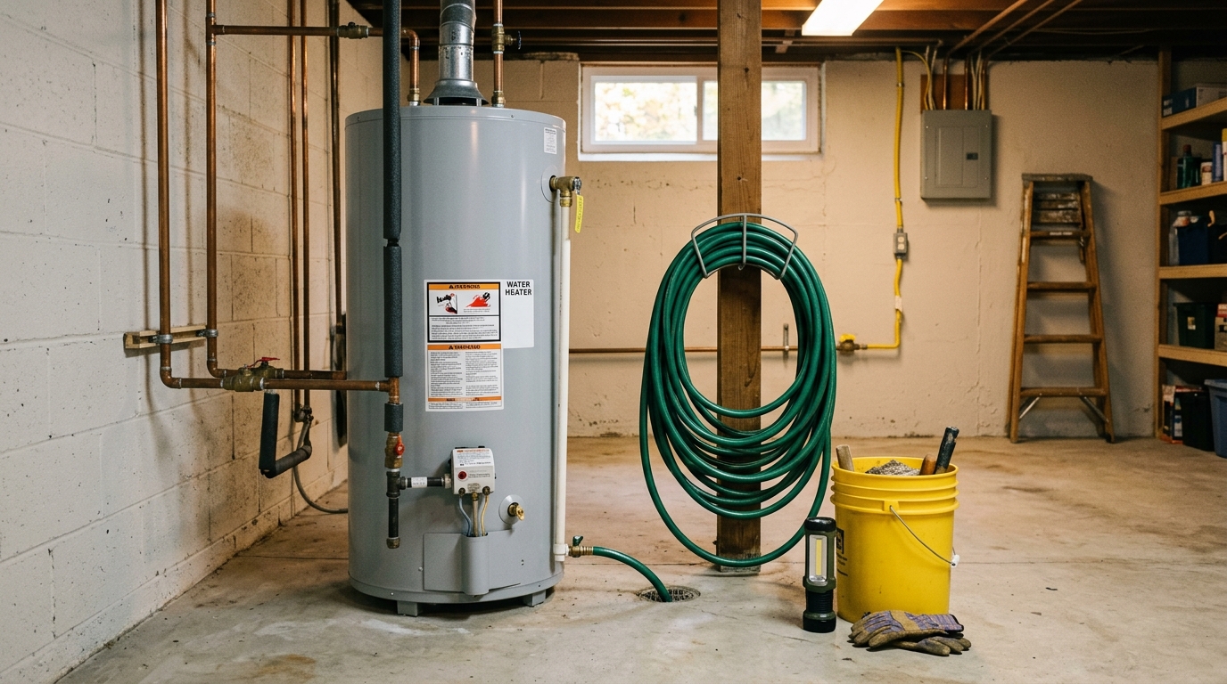 How to flush and inspect a water heater before winter