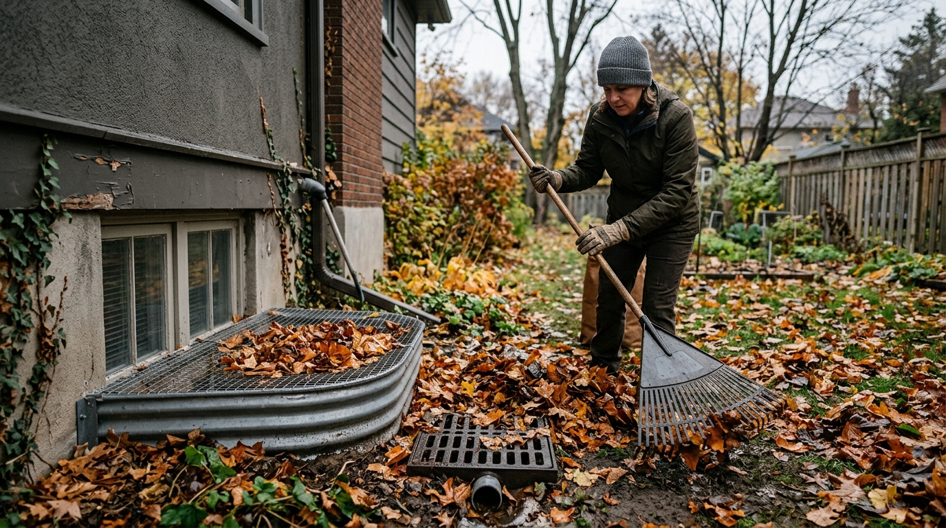 How to Keep Leaves Out of Outdoor Drains and Window Wells