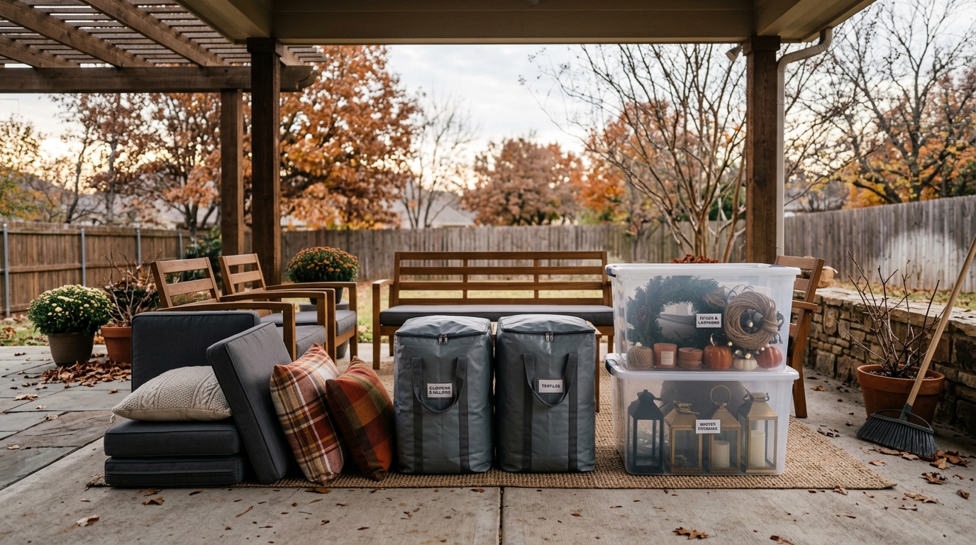 How to Store Patio Cushions and Outdoor Decor for Winter