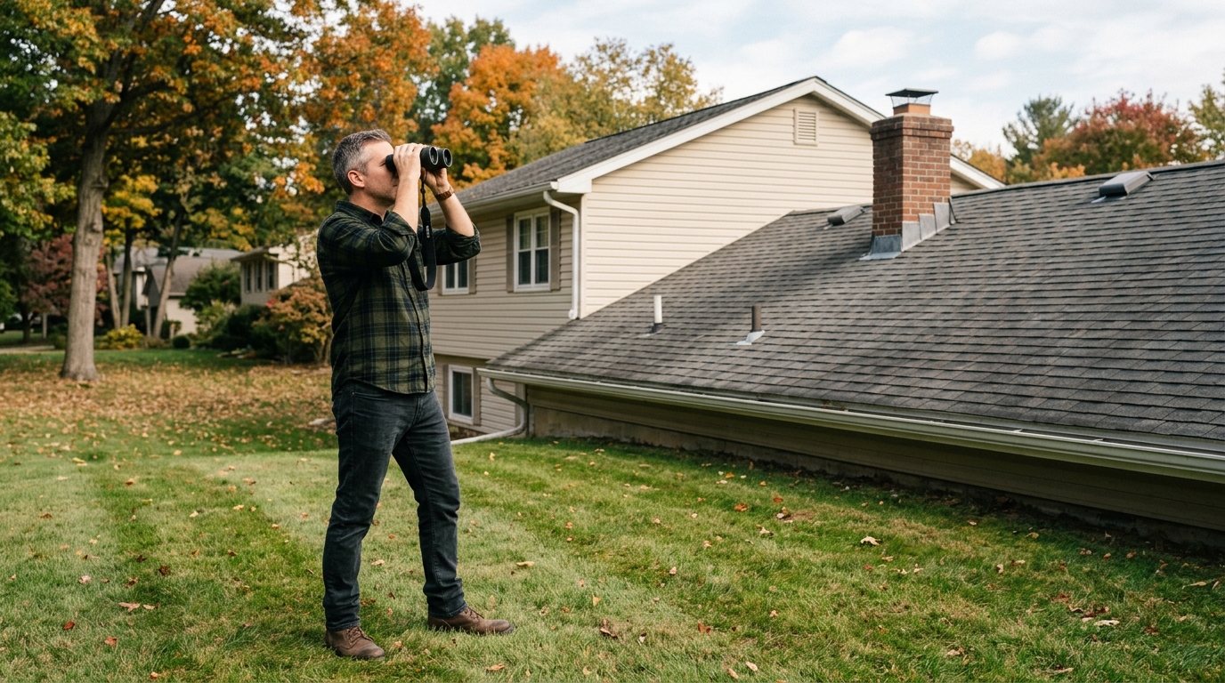 How to Inspect Roof Shingles and Flashing from the Ground Before Winter