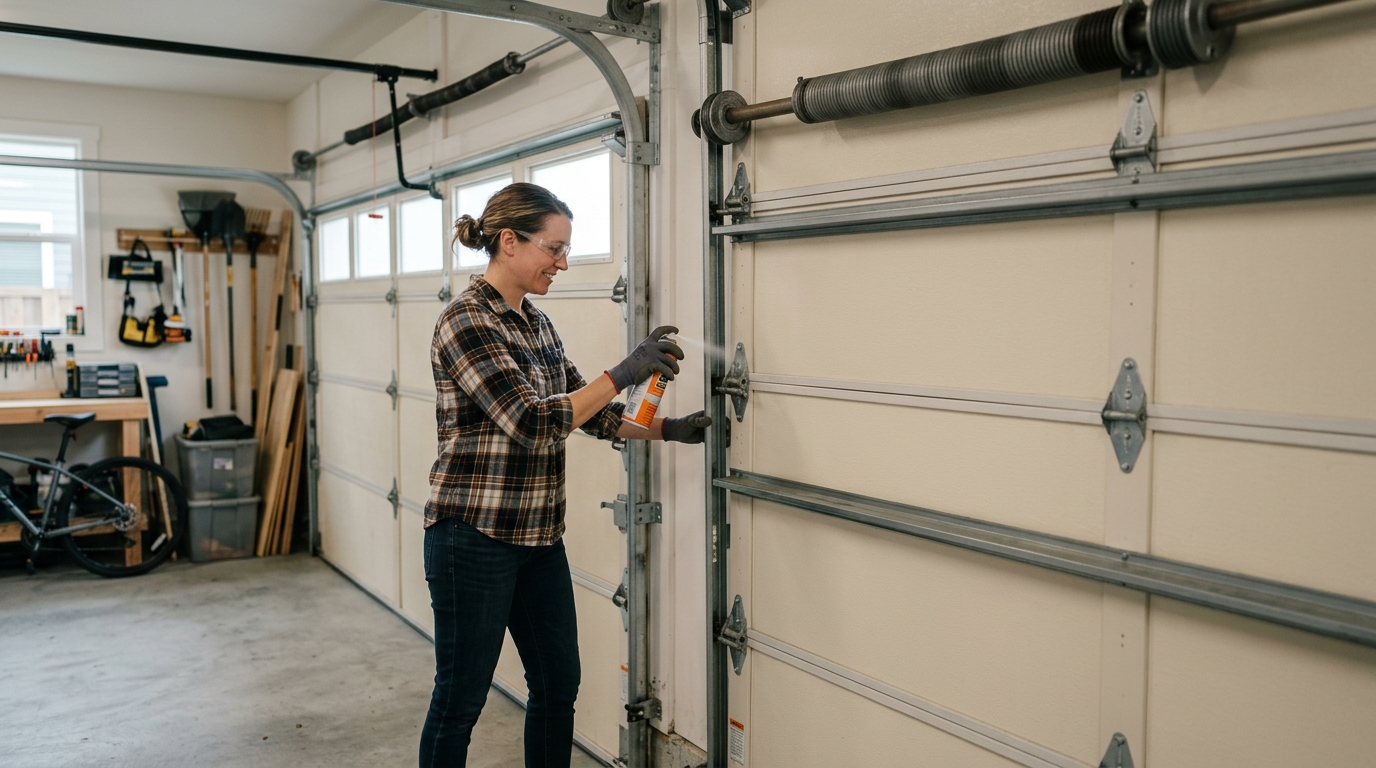 How to Lubricate a Garage Door Before Cold Weather