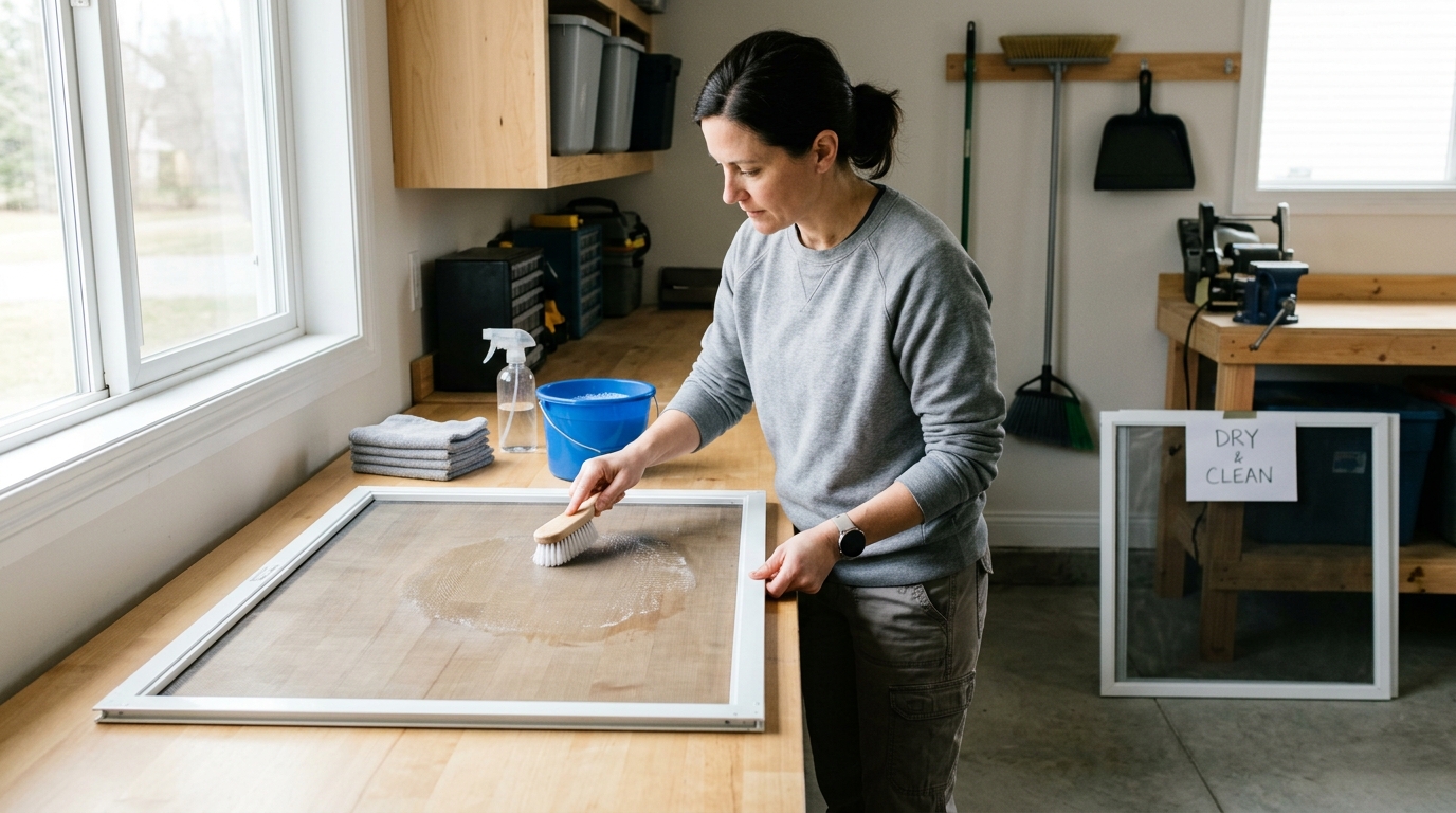 How to Wash and Store Window Screens for Winter