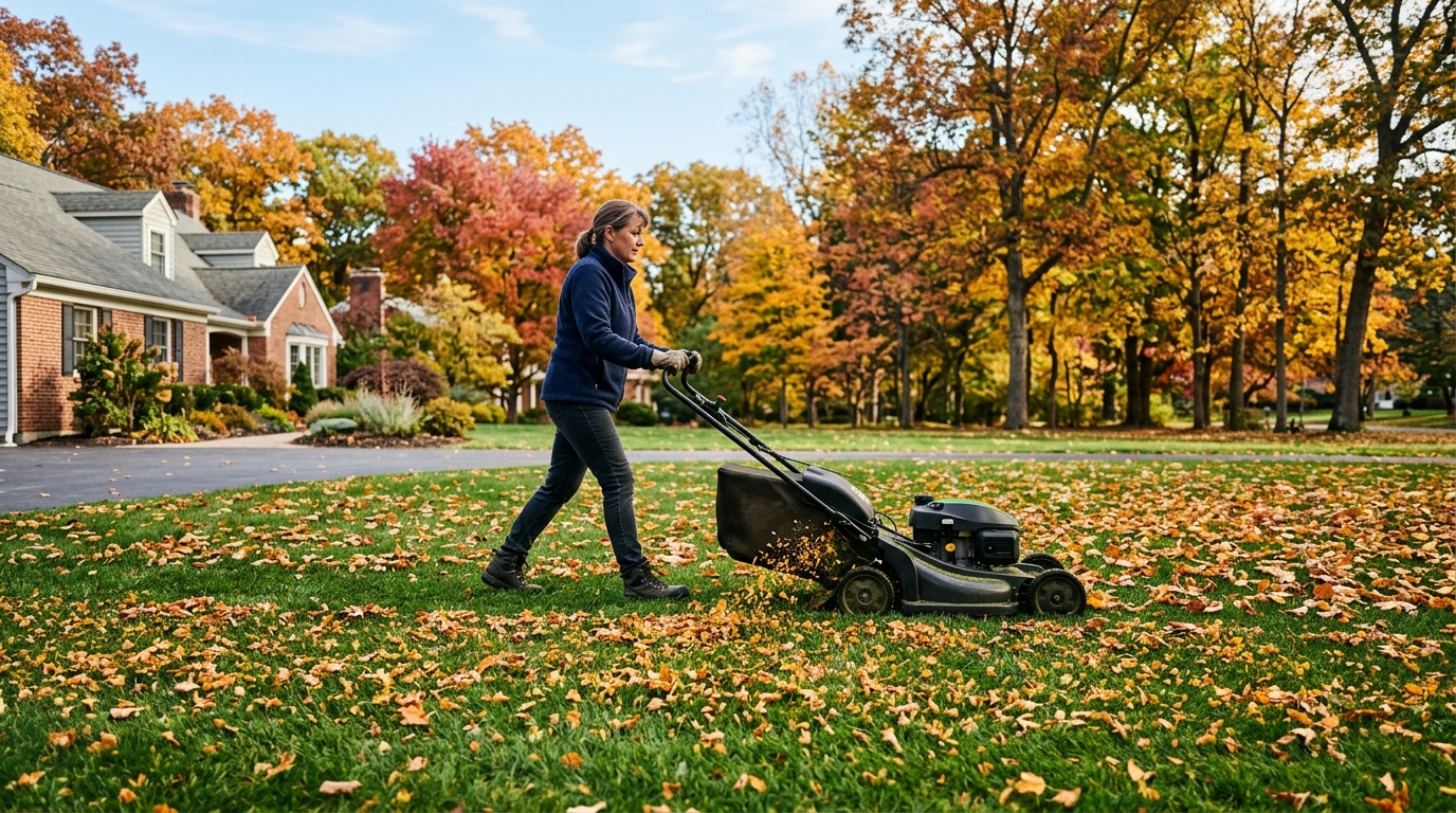 How to Mulch Fallen Leaves Into a Lawn Without Smothering Grass
