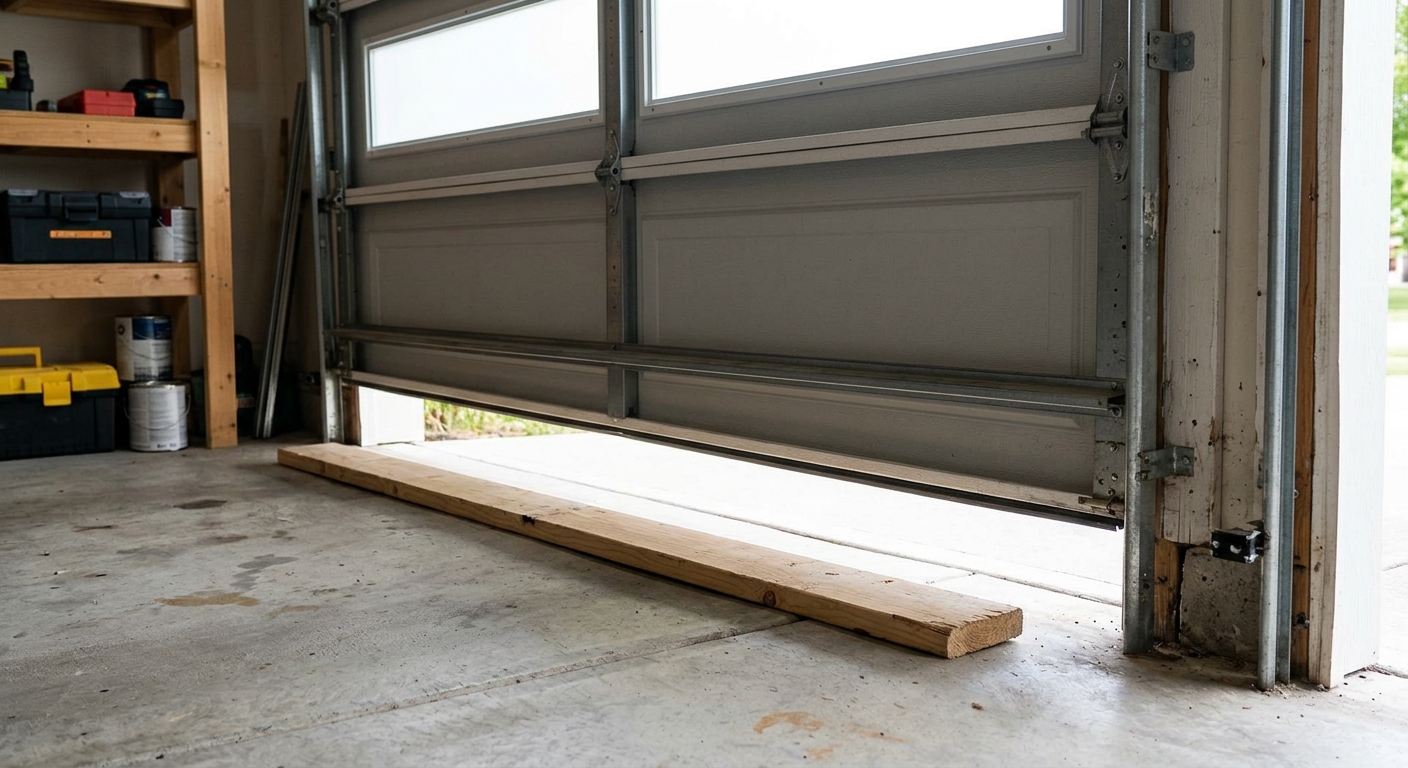 A two by four board lies flat for the contact reversal test.