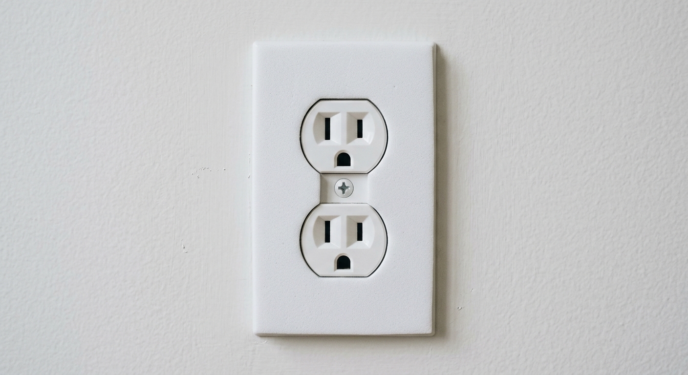 A foam gasket sits flat with outlet slots and screw openings clear.